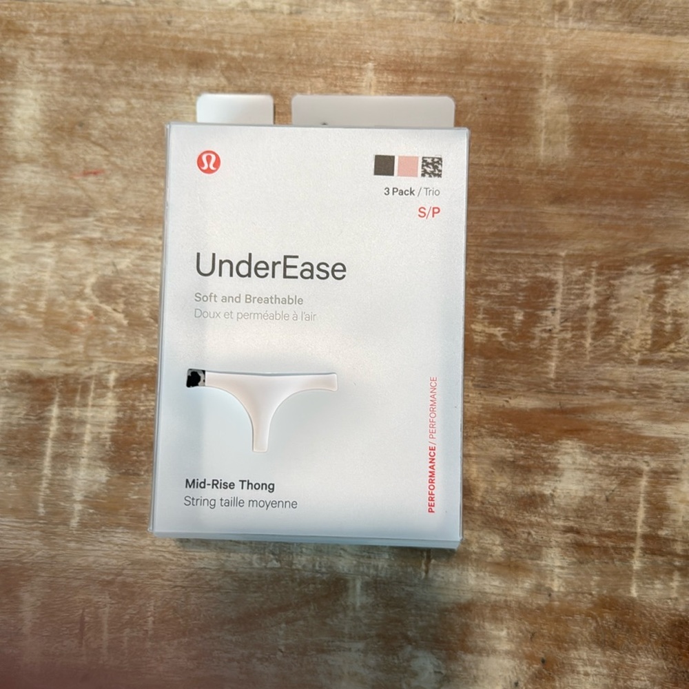 Lululemon under ease midrise thong, three pack
